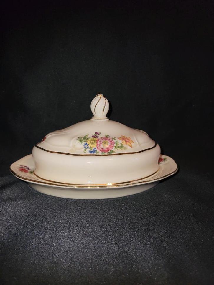 Antieke Hutschenreuther Paul Müller Botervloot Art Deco, Antiek en Kunst, Antiek | Keramiek en Aardewerk, Ophalen of Verzenden