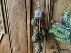 NIEUW hanger met 6 forse glazen dennenappels kerstballen, Diversen, Kerst, Ophalen of Verzenden, Nieuw