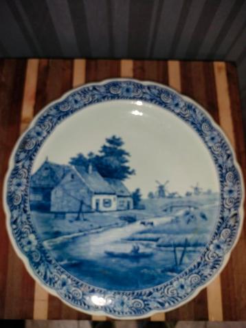 Delfts Blauw Wandbord Royal Sphinx Maastricht Ø40cm beschikbaar voor biedingen