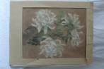 krijttekening bloemen, Antiek en Kunst, Kunst | Schilderijen | Klassiek, Ophalen of Verzenden