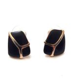 Mooie double oorbellen met zwarte inlays, Sieraden, Tassen en Uiterlijk, Oorbellen, Ophalen, Nieuw, Zwart, Overige materialen