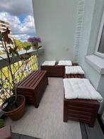 Tuinset lounge bankje opberger, Tuin en Terras, Tuinsets en Loungesets, Ophalen, Hardhout, 6 zitplaatsen, Zo goed als nieuw