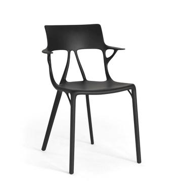 Kartell, zwarte eettafelstoel, model A.I. beschikbaar voor biedingen