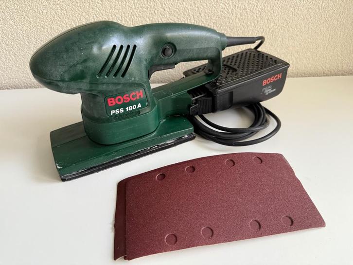 Bosch PSS 180A vlakschuurmachine (180W), Doe-het-zelf en Verbouw, Gereedschap | Schuurmachines, Gebruikt, Vlakschuurmachine, Minder dan 600 watt