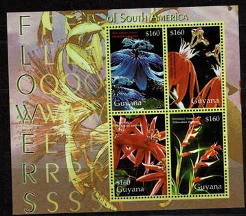 guyana 2005 pf blok bloemen flowers flora beschikbaar voor biedingen