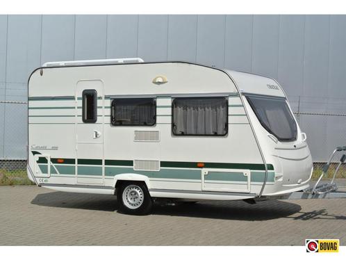 Chateau Caratt 400|Mover|Voortent+Luifel|1e eigenaar|, Caravans en Kamperen, Caravans, Bedrijf, tot en met 4, 750 - 1000 kg, Treinzit