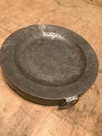 Antiek Tinnen Warmhoudbord - Zolder Vondst, Antiek en Kunst, Ophalen of Verzenden