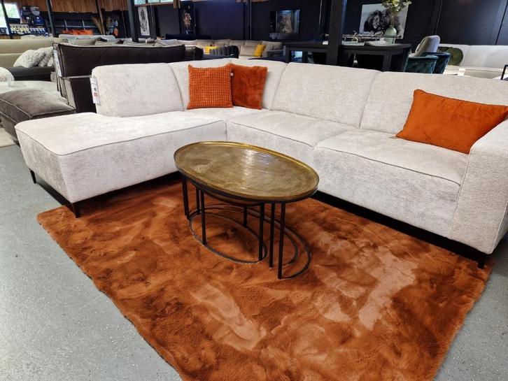 Voorraad Actie | Velvet bouclé Hoekbank | Showroom Utrecht, Huis en Inrichting, Banken | Bankstellen, Nieuw, Hoekbank, Vierpersoons of meer