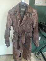 Gave bruinleren lange jas mt M Transmission zgan, Kleding | Dames, Jassen | Zomer, Maat 38/40 (M), Bruin, Transmission, Ophalen of Verzenden