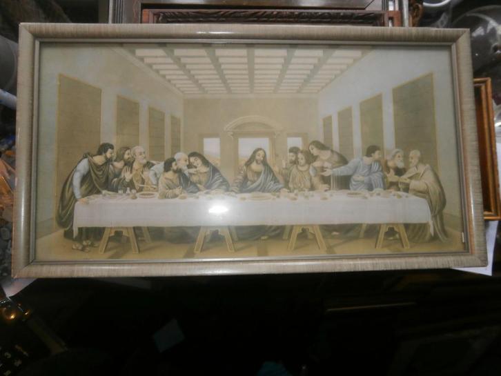 Religieuze prent v/h laatste Avondmaal, Was een Geschenk, Antiek en Kunst, Antiek | Religie, Ophalen