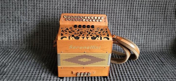 Serenellini Gold, Muziek en Instrumenten, Accordeons, Gebruikt, Overige formaten, Overige merken, Met koffer, Ophalen