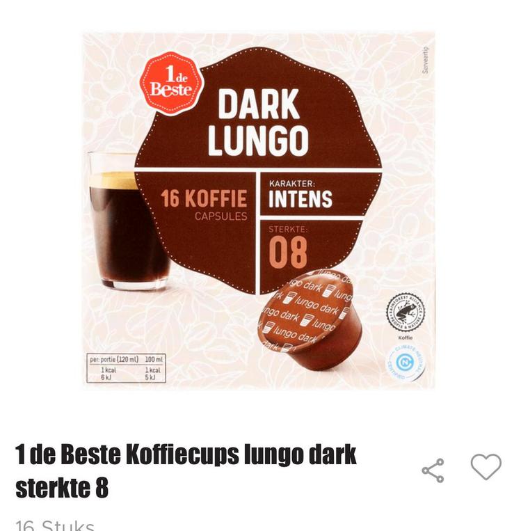 Dark Lungo Capsules - Nieuw in doos!, Witgoed en Apparatuur, Koffiezetapparaten, Nieuw, Koffiepads en cups, Overige modellen, Ophalen of Verzenden