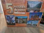 Puzzels 5 st in 1 doos., Ophalen, Minder dan 500 stukjes