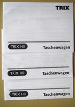 Trix Märklin 3 instructies voor opleggerwagons H0, Hobby en Vrije tijd, Modeltreinen | H0, Ophalen of Verzenden, Zo goed als nieuw