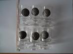 shot glaasjes tinnen munt jeneverglas Rastal curiosa vintage, Verzamelen, Glas en Borrelglaasjes, Ophalen of Verzenden, Zo goed als nieuw