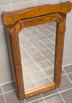 Vintage eiken kastje met spiegel, Ophalen, Minder dan 50 cm, Minder dan 100 cm