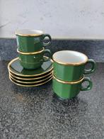 4 espresso kop en schotel walkure, Ophalen of Verzenden, Zo goed als nieuw, Kop en/of schotel