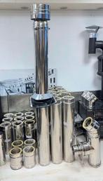 RVS Dubbelwandig Kachelpijp T-Stuk – Ø 150 mm – Ø200 mm, Ophalen, Nieuw, Rvs, Minder dan 2 meter