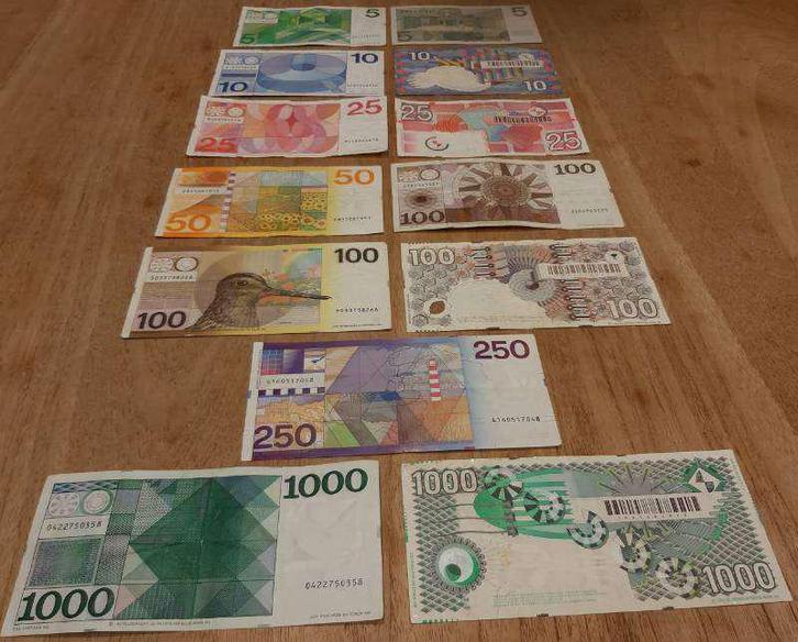 Guldens complete set, Postzegels en Munten, Bankbiljetten | Nederland, Setje, 1000 gulden, Ophalen