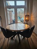 Mango houten ronde tafel, Ophalen of Verzenden, Zo goed als nieuw