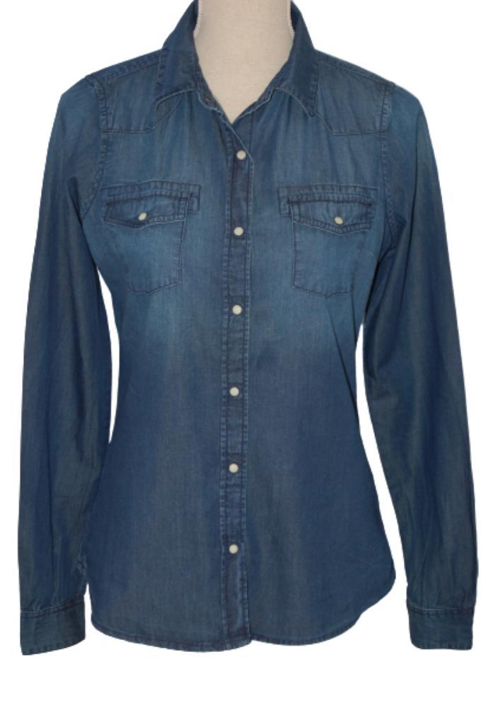 Anti Blue jeans, spijker blouse, blauw, Mt. S, Kleding | Dames, Blouses en Tunieken, Zo goed als nieuw, Maat 36 (S), Blauw, Verzenden