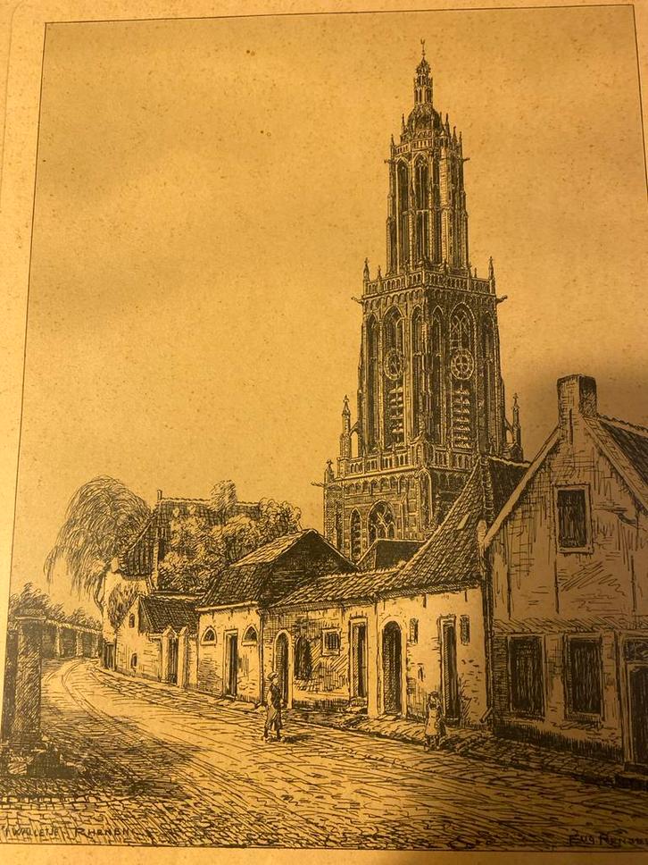 Ets van Eugene Rensburg, Antiek en Kunst, Kunst | Etsen en Gravures, Ophalen of Verzenden