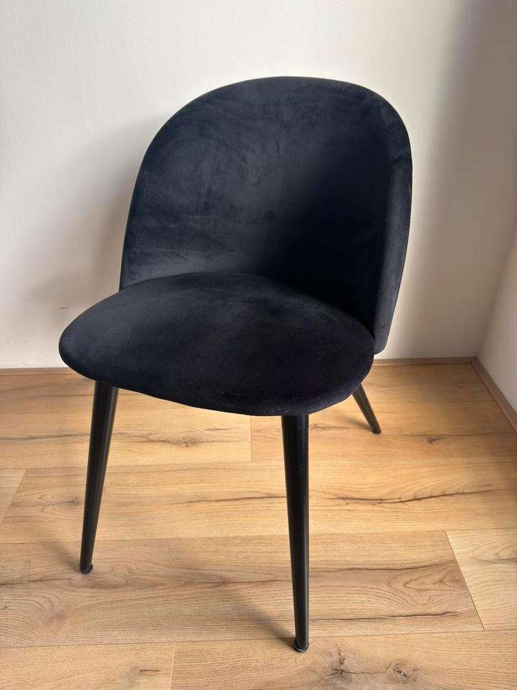 6 Eetkamer stoelen / boomstamtafel / 2 hanglampen, Huis en Inrichting, Stoelen, Zo goed als nieuw, Vier, Ophalen