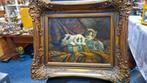 Schilderij: Kittens in Gouden Lijst, Ophalen of Verzenden