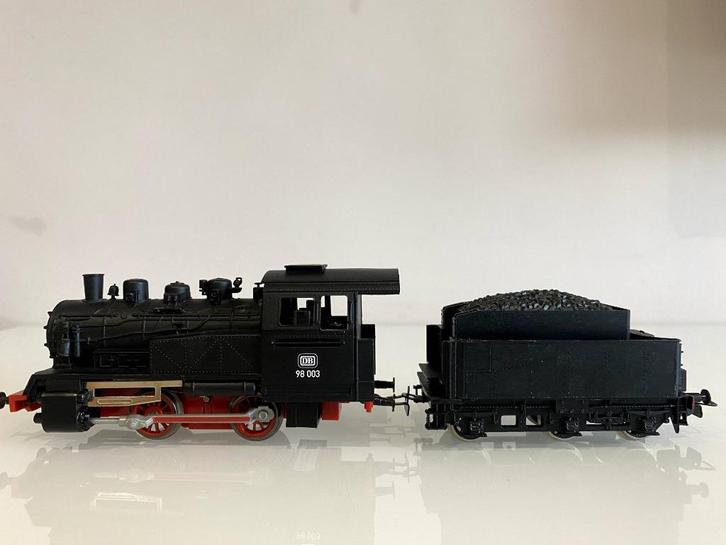 HO Piko trein, stoomloc DB 98003 met tender (669), Hobby en Vrije tijd, Modeltreinen | H0, Gebruikt, Locomotief, Gelijkstroom