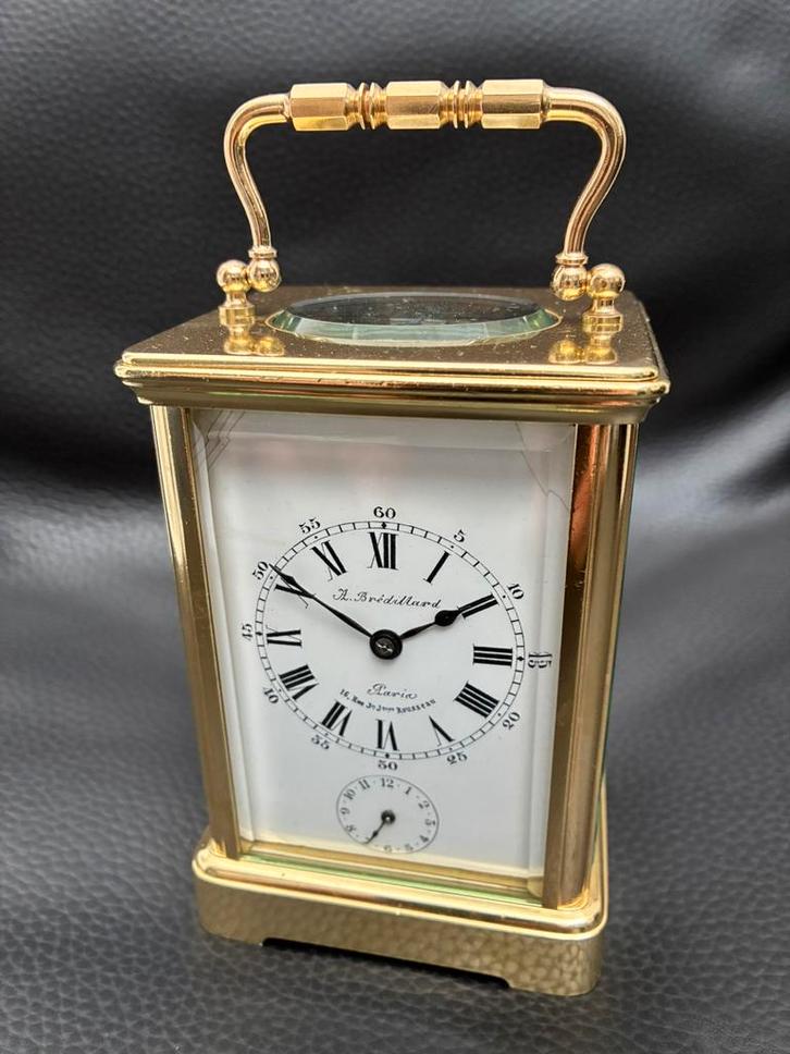 Antieke carriage clock met wekker, Antiek en Kunst, Antiek | Klokken, Ophalen of Verzenden