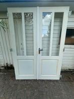 Klapdeuren met glas voor binnen, Deurkozijn, Zo goed als nieuw, 150 tot 225 cm, Hout