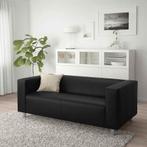 Black Lounge Sofa with leather feel, Ophalen, Zo goed als nieuw, Tweepersoons