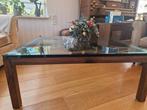 Salontafel met glazen blad, Ophalen, 100 tot 150 cm, 50 tot 100 cm, Zo goed als nieuw
