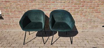 Woood eetkamerstoelen Sien groen 2 stuks beschikbaar voor biedingen