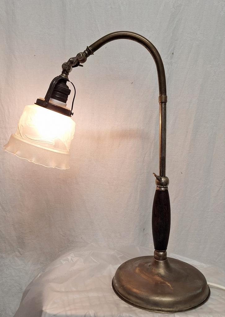 Art Deco tafellamp bureaulamp E27 fitting circa 1910-1930, Antiek en Kunst, Antiek | Lampen, Ophalen of Verzenden