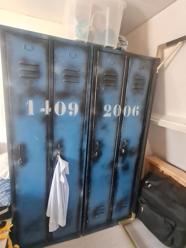 Stoere locker kast, Huis en Inrichting, Kasten | Kledingkasten, Gebruikt, 150 tot 200 cm, 50 tot 100 cm, 25 tot 50 cm, Met deur(en)