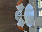 Ronde witte tafel, Huis en Inrichting, Ophalen, Kunststof, 50 tot 100 cm, Rond