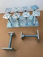 Verstelbare paalhouders voor schutting, verzinkt, 70x70x6mm, Ophalen, Nieuw, 50 tot 100 mm, Overige typen