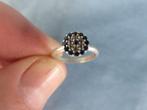 Ring in 925 karaat zilver met saffieren en stenen . 20e eeuw, Ophalen of Verzenden, Dame, Zilver, Zilver