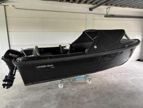 Unique 480 de Luxe incl. Suzuki DF20, Watersport en Boten, Sloepen, Zo goed als nieuw, 3 tot 6 meter, Benzine, Polyester