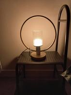 Tafellamp Dimehouse Clara rond, hout met brons, Huis en Inrichting, Lampen | Tafellampen, Ophalen of Verzenden