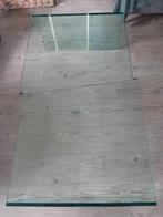 Een echte Tonelli glazen salontafel., Huis en Inrichting, Glas, Minder dan 45 cm, Gebruikt, Rechthoekig