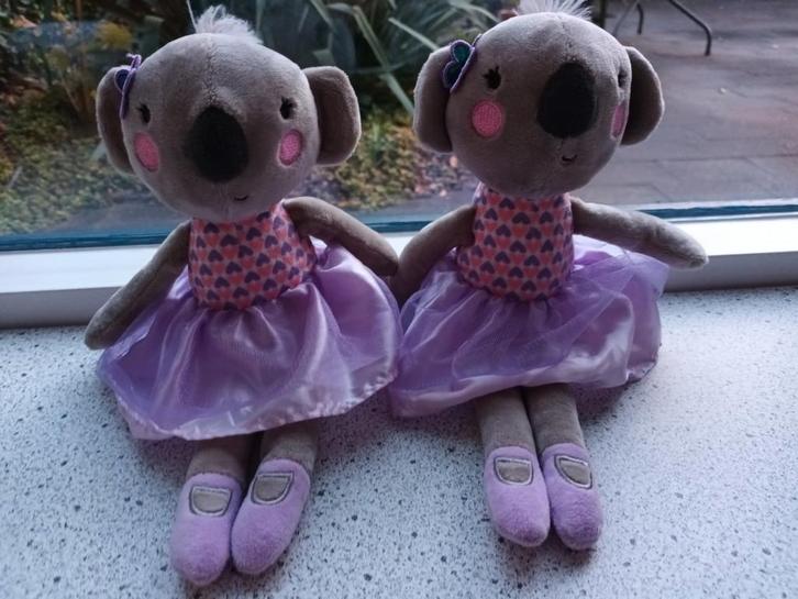 Koala koalabeer paars roze hartjes jurk merk Evora Kruidvat, Kinderen en Baby's, Speelgoed | Knuffels en Pluche, Zo goed als nieuw