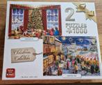 2 King Puzzels 1000 Stukjes - Kerstcollectie, Ophalen, 500 t/m 1500 stukjes, Zo goed als nieuw, Legpuzzel