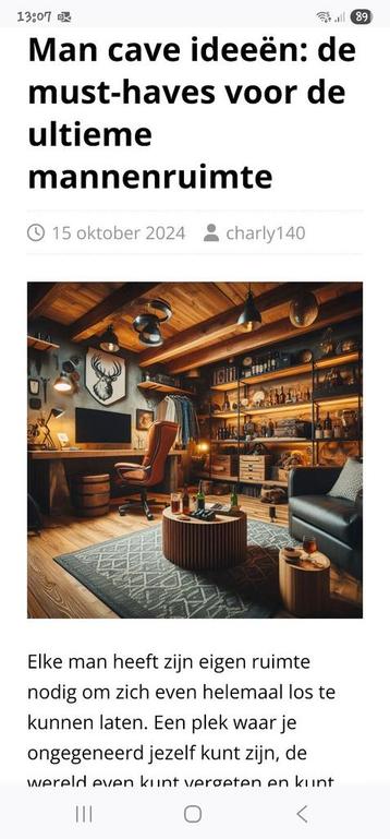 Gevraagd: mancave accessoires/spullen beschikbaar voor biedingen