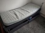 1 persoonsbed, 90x200 met 2 lades, merk WOOOD, Ophalen, Grijs, 90 cm, Eenpersoons