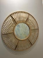 Bamboe ronde Spiegel, Minder dan 50 cm, Rond, Ophalen of Verzenden, Zo goed als nieuw