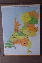 SCHOOLKAART VAN HEEL NEDERLAND  ZEER GOEDE STAAT 105x145 cm, Ophalen of Verzenden