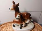 Vintage beeldje hert met jong, Verzamelen, Beelden en Beeldjes, Ophalen of Verzenden, Gebruikt, Dier