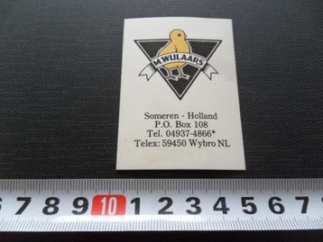 sticker Someren M. Wijlaars  WYBRO  * 